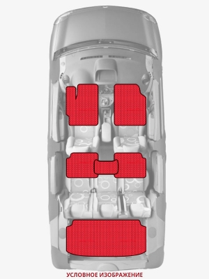 ЭВА коврики «Queen Lux» комплект для Honda Vamos Hobio